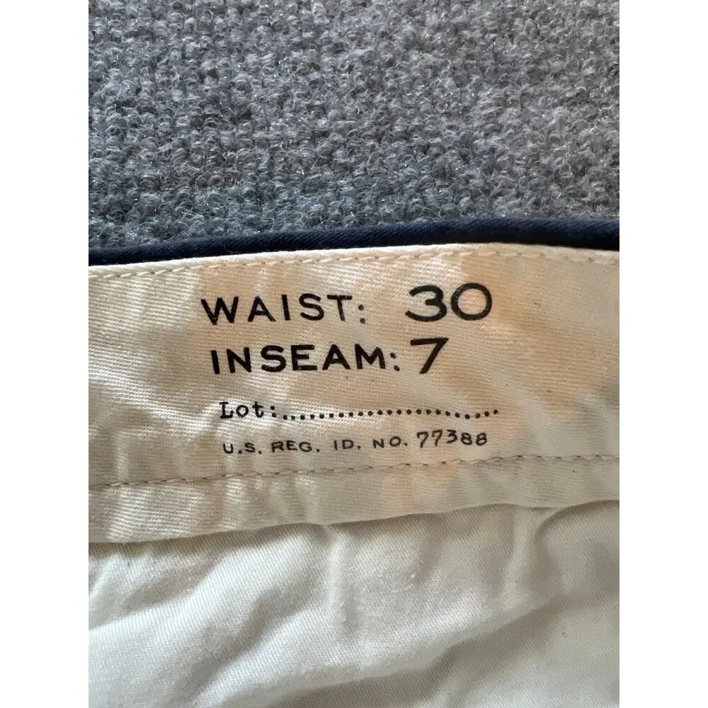 J.Crew 7” Stretch Chino Shorts Men’s 30 Blue Cotton NWOT